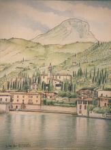 China e matite colorate 'villa di Gargnano' China e matite colorate 'villa di Gargnano'