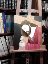 Olio su tela - Si profila il Volto di Cristo Olio su tela - Si profila il Volto di Cristo