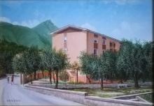 Olio su tela - Maderno sul Garda - Casa dei genitori Olio su tela - Maderno sul Garda - Casa dei genitori