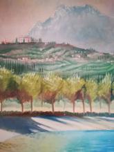 Olio su tela 'il vialone di Toscolano sul Garda' Olio su tela 'il vialone di Toscolano sul Garda'